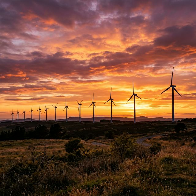 Hoàng hôn trang trại gió Wind Việt Nam